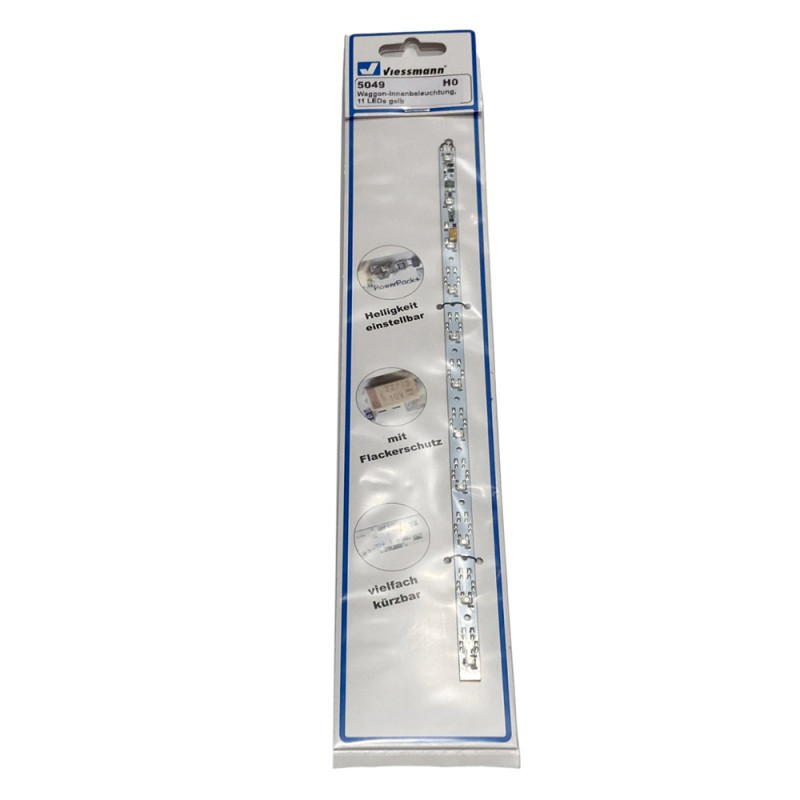 Eclairage Led jaune pour voiture voyageur toutes marques - VIESSMANN 5049 - HO 1/87