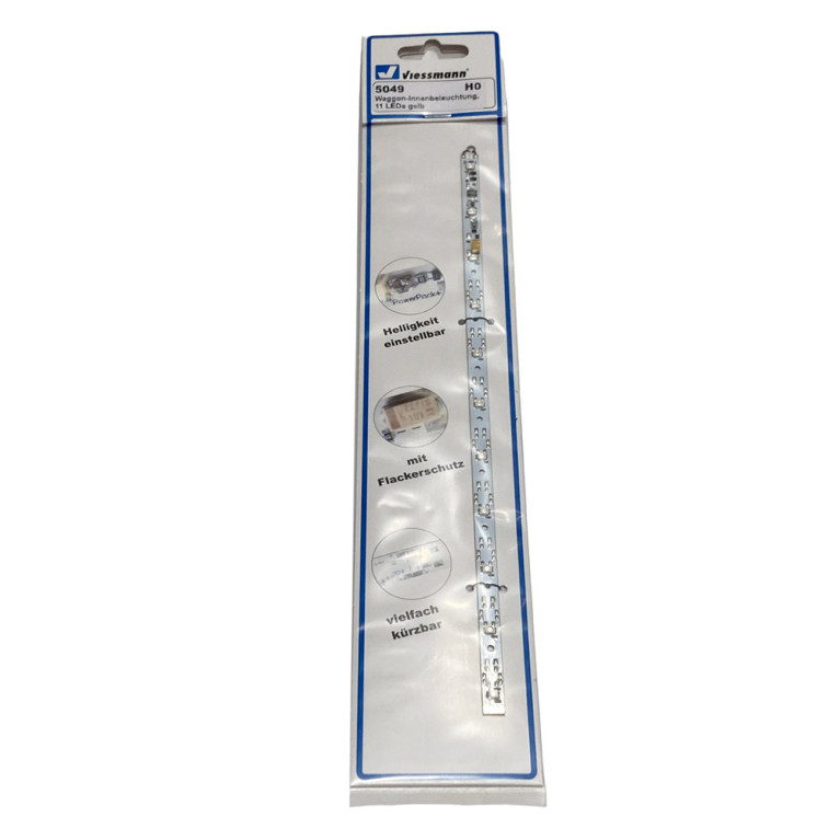 Eclairage Led jaune pour voiture voyageur toutes marques - VIESSMANN 5049 - HO 1/87