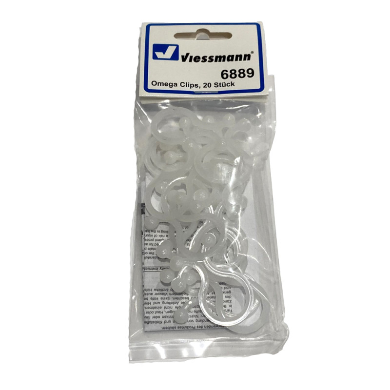 20 serre fils "Omega Clips" jusqu'à diamètre de 17 mm - VIESSMANN 6889 - HO 1/87