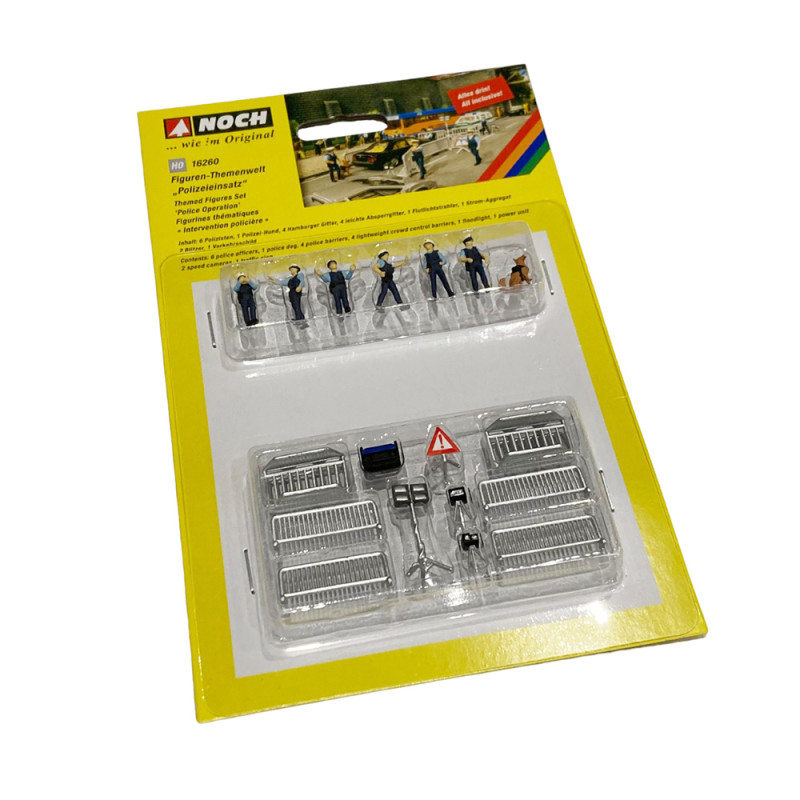 6 personnages avec accessoires pour intervention policière - NOCH 16260 - HO 1/87