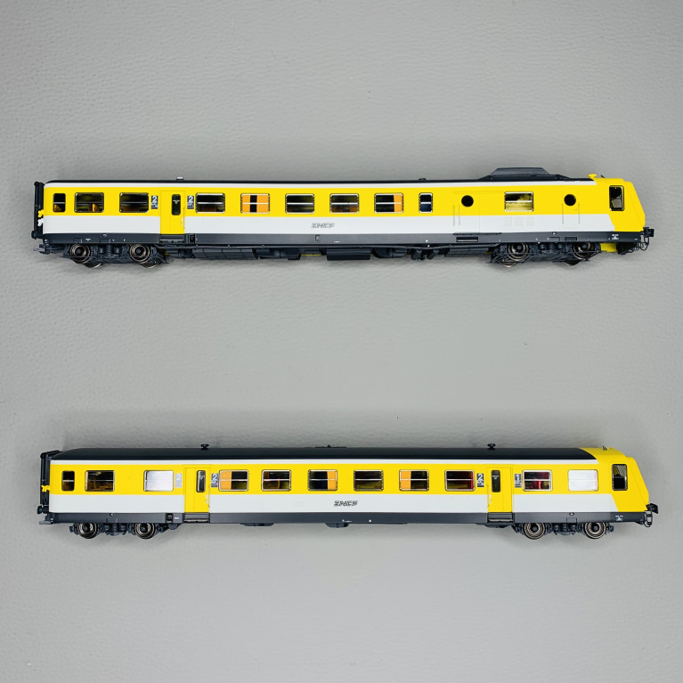 Autorail RGP 1 X-2722 Jaune Moderne, Lyon-Vaise, SNCF, Époque V - REE MB192 - H0 1/87