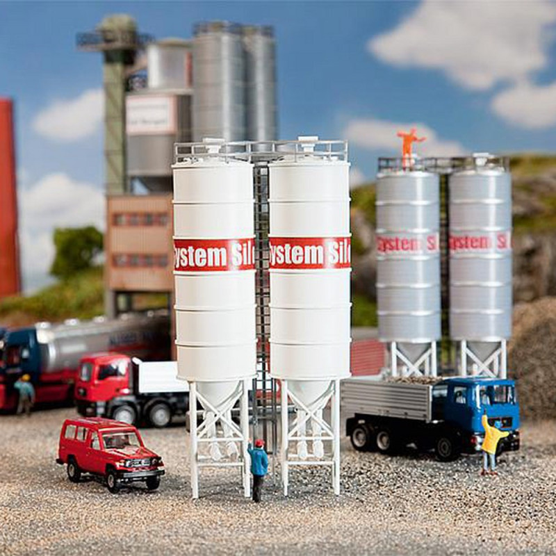 2 silos industriels-HO-1/87-FALLER 130476