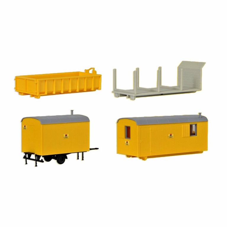 3 bennes de chantier pour camion  -HO-1/87-KIBRI 15700