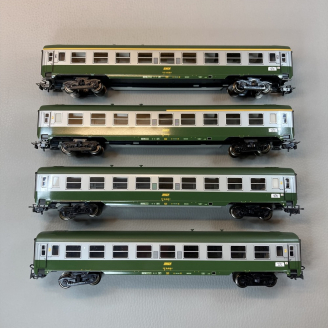 4 voitures grande ligne "Tin-Plate", Sncf - MARKLIN 40691 - HO 1/87 - DEP258-166