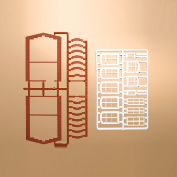 Fenêtres et décors briques menuiseries pour maquette-HO-1/87-AUHAGEN  41615