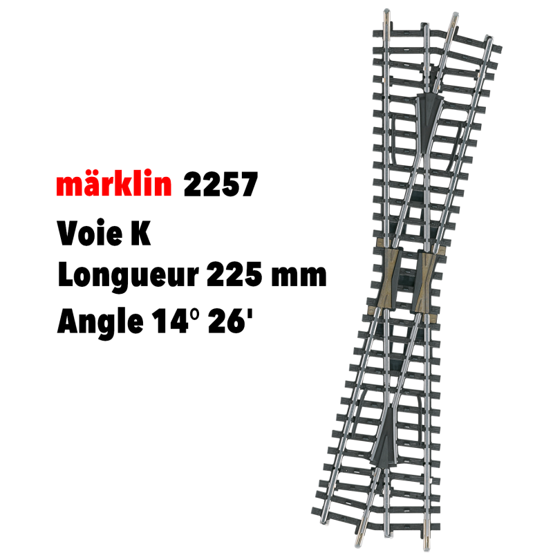 Märklin 24640 - Croisement Märklin, longueur 188,3 mm Märklin 24640 - Croisement Märklin, longueur 188,3 mm