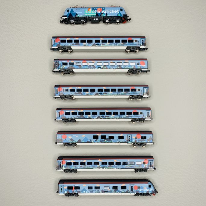Coffret train de voyageurs avec Rh 1116 "Railjet/Klimaticket", ÖBB, Ep VI, Digital son - HOBBYTRAIN H25226S - N 1/160