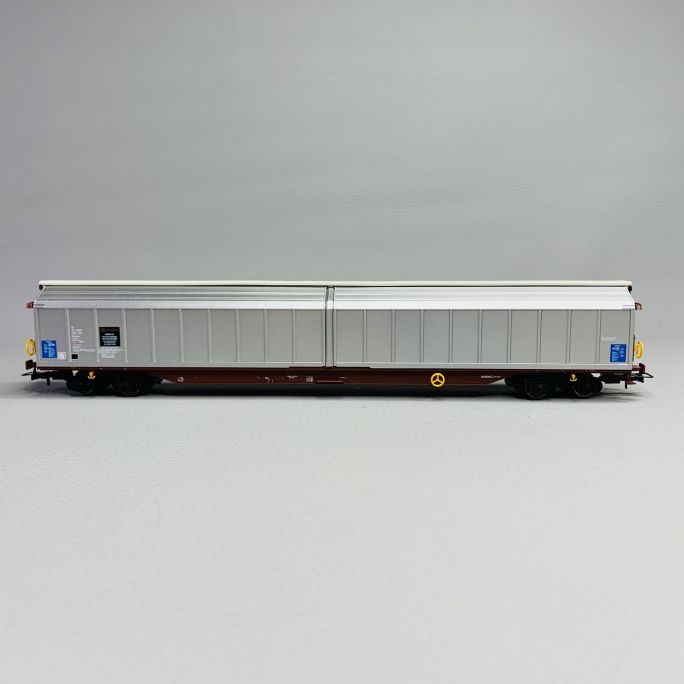 Wagon à parois coulissantes Habbiss en livrée gris/marron, Ermewa, Ep VI - JOUEF HJ6272 - HO 1/87