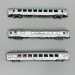 3 voitures inox TEE "Cisalpin" Paris - Milan, Sncf, Ep IV - ARNOLD HN4440 - N1/160