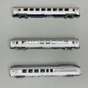 3 voitures inox TEE "Cisalpin" Paris - Milan, Sncf, Ep IV - ARNOLD HN4441 - N 1/160