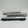 3 voitures inox TEE "Cisalpin" Paris - Milan, Sncf, Ep IV - ARNOLD HN4441 - N 1/160