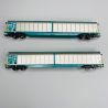 2 wagons à parois coulissantes Habillss livrée XMPR, FS, Ep V - VI - RIVAROSSI HR6598 - HO 1/87