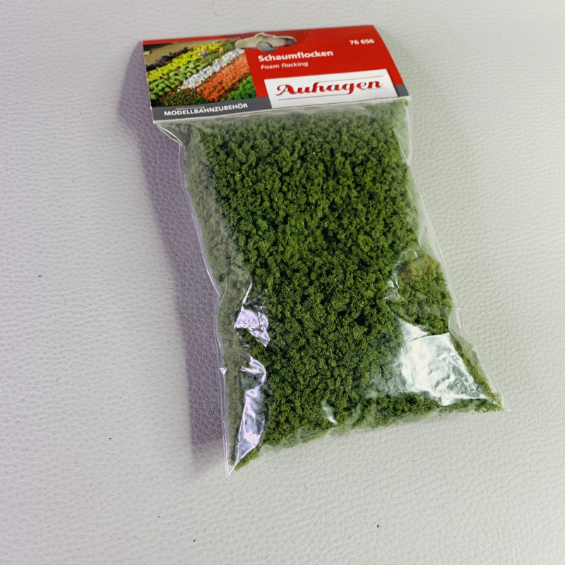 Flocons de mousse feuille vert moyen 400ml - AUHAGEN 76656