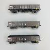 3 wagons TP Tombereau SGW, SNCF, Ep III - REE WB854 - HO 1/87