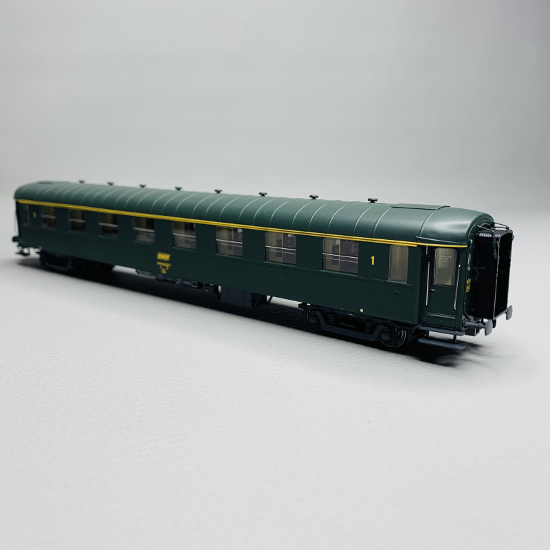3) SMCF HO TOUT METAL VOITURE VOYAGEURS 1E CLASSE TYPE OCEM
