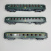 Set de 3 voitures voyageurs OCEM parois-lisses A8, B10 & B10, SNCF, Ep IVa - ModelsWorld MW40943 - HO 1/87