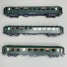 Set de 3 voitures OCEM parois-lisses A8myfi, B10myfi & B10myfi, SNCF, Ep IIId - ModelsWorld MW40941 - HO 1/87