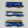 3 wagons autodéchargeurs à 4 essieux série Fals, PKP Cargo, Ep VI - RIVAROSSI HR6589 - HO 1/87