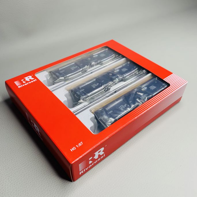 3 wagons autodéchargeurs à 4 essieux série Fals, PKP Cargo, Ep VI - RIVAROSSI HR6589 - HO 1/87