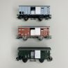 Coffret de 3 wagons marchandises couverts K3, CFF, Ep. III - MARKLIN 46568 - HO 1/87