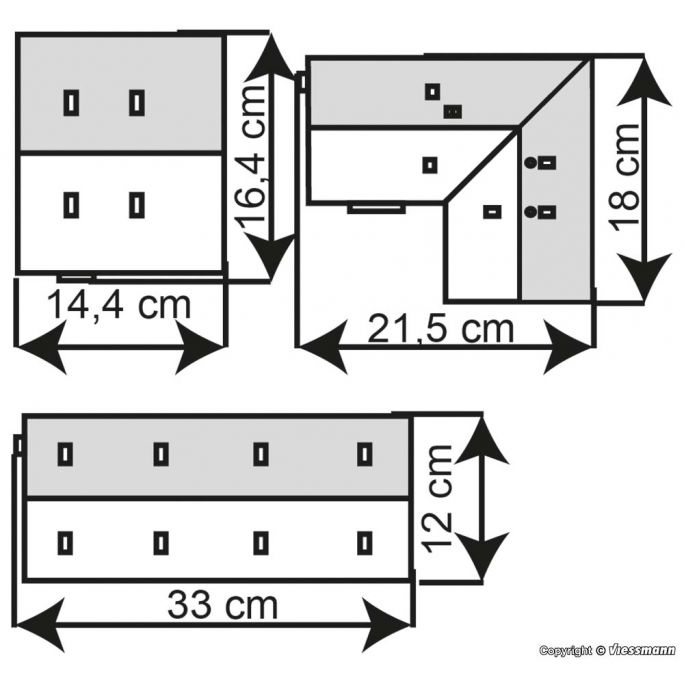 Garages pour camions avec bureaux - KIBRI 39211 - HO 1/87