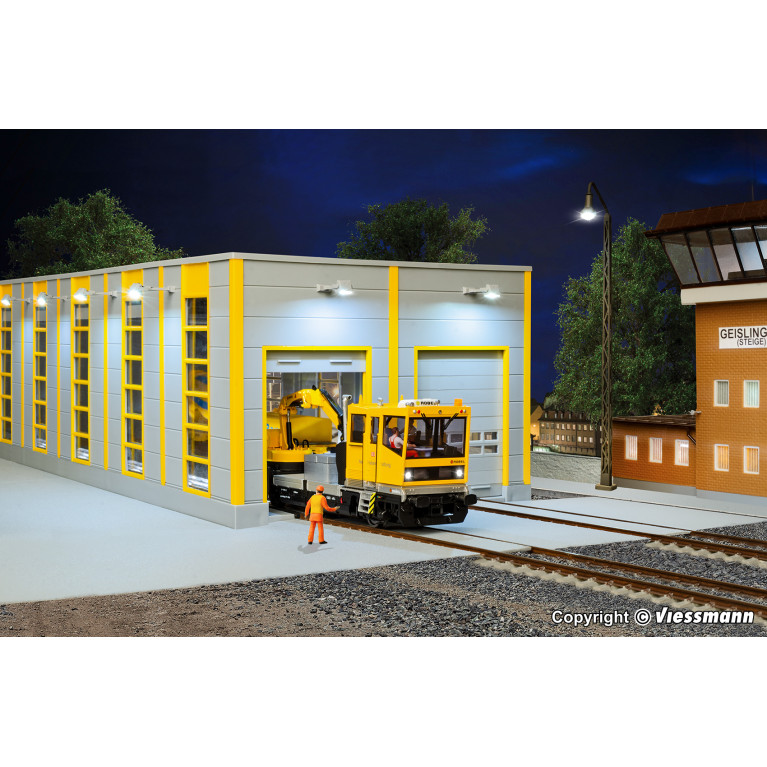 Hangar de maintenance moderne GleisBau, KIBRI 39252 - HO 1/87