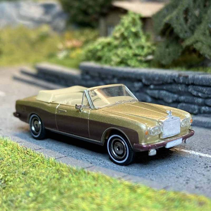 Rolls Royce Corniche cabriolet, brun et beige métallisé - PCX 8705156 - HO 1/87