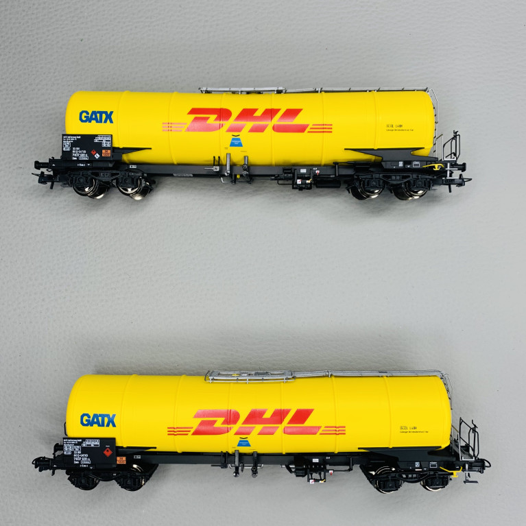 2 wagons-citernes "DHL", GATX, Ep VI - ROCO 76024 - HO 1/87