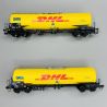 2 wagons-citernes "DHL", GATX, Ep VI - ROCO 76024 - HO 1/87