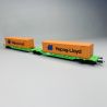 Wagon porte-conteneurs double, SETG, Ep VI - ROCO 77370 - HO 1/87