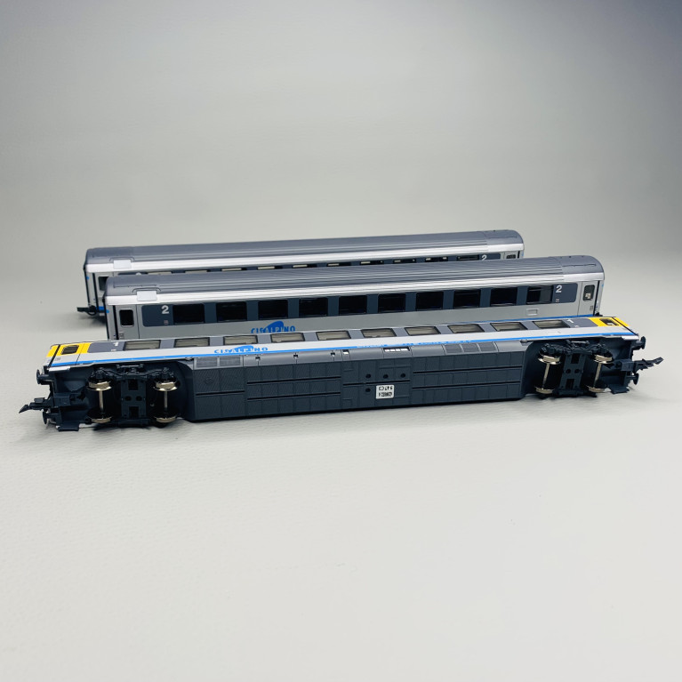 3 voitures Cisalpino, CEI, Ep V-VI - ROCO 6200032 - HO 1/87