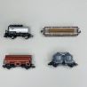 4 wagons de marchandises", DB, Ep III - MINITRIX 18722 - N 1/160