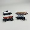 4 wagons de marchandises", DB, Ep III - MINITRIX 18722 - N 1/160