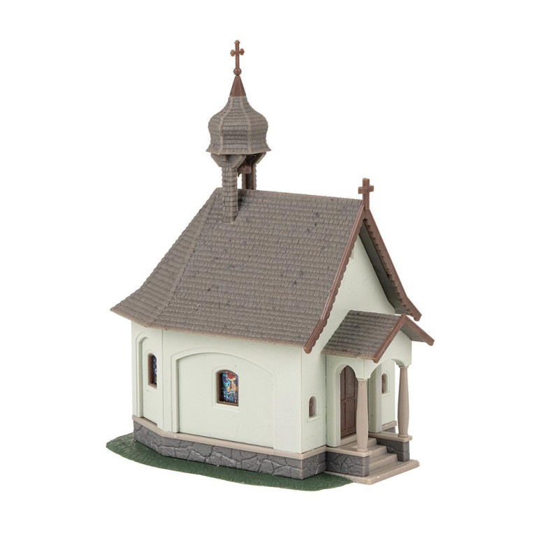 2 chalets et une église en hivers - FALLER 190142 - HO 1/87