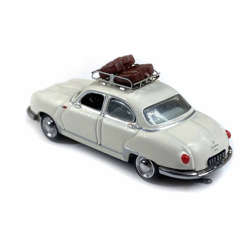 Panhard Dyna Z blanche, avec galerie et valises - NOREV SAI 1751