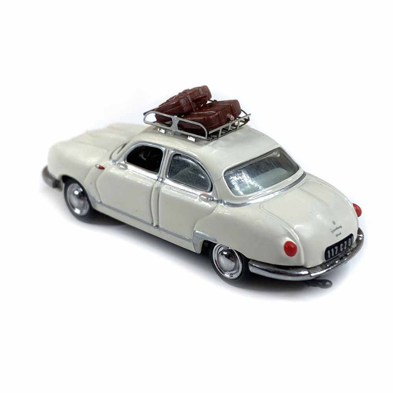 Panhard Dyna Z blanche, avec galerie et valises - NOREV SAI 1751