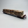 Wagon plat à Ranchers transport de bois, ÖBB/RCW, Ep VI - ROCO 77685 - HO 1/87