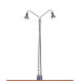 Mât lumineux en treillis, 2 voies, socle enfichable avec LED - BRAWA 84019 - HO-1/87