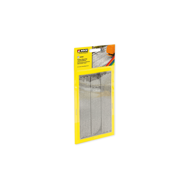 Trottoir structurel « pavés » 2,4 cm x 83 cm - NOCH 60342 - HO 1/87