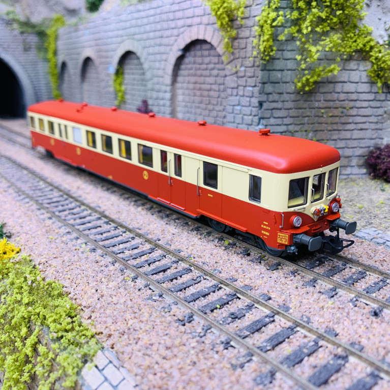 Remorque d'autorail ZR BDX 27111, 2ème classe, SNCF, Ep IV - R37 41262 - HO 1/87