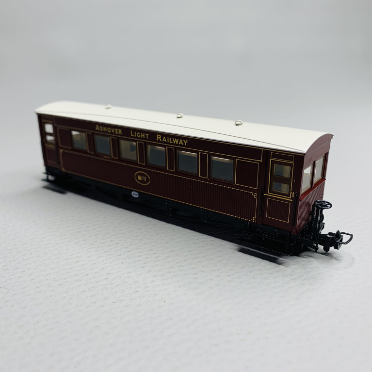Voiture voyageurs Gloucester, Ashover Light Railway, Ep III - BACHMANN 394025 - HOe 1/87
