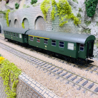 Voiture Voyageurs J DE P HO Métal - Train Mignon écartement 12 Mm - Fabrication France