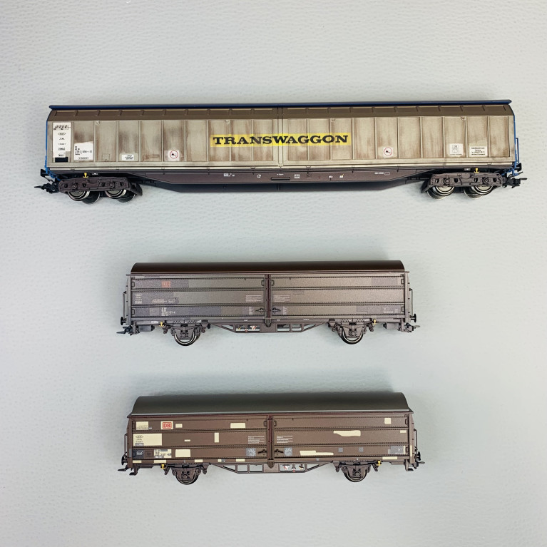 3 wagons à parois coulissantes, DB AG, Ep V - MARKLIN 47349 - HO 1/87