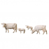 4 vaches du charolais dont deux veaux - VAN PETERGEM SCENARY HVPS214 - HO 1/87