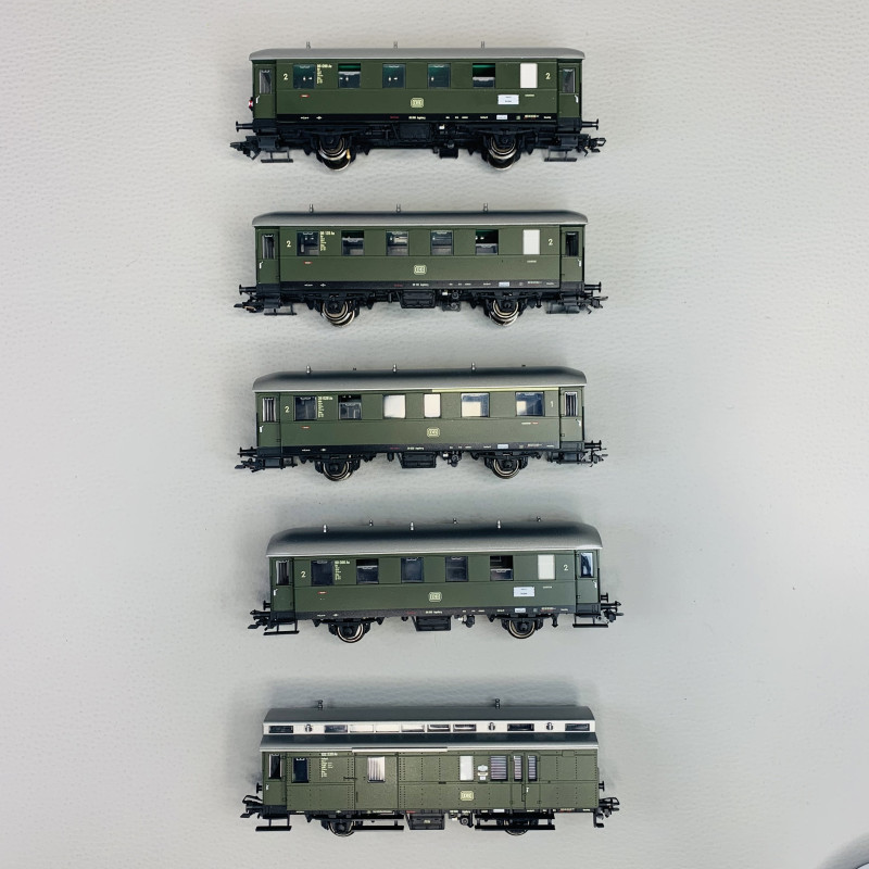 Coffret de 5 voitures voyageurs, DB, Ep III - MARKLIN 43353 - HO 1/87