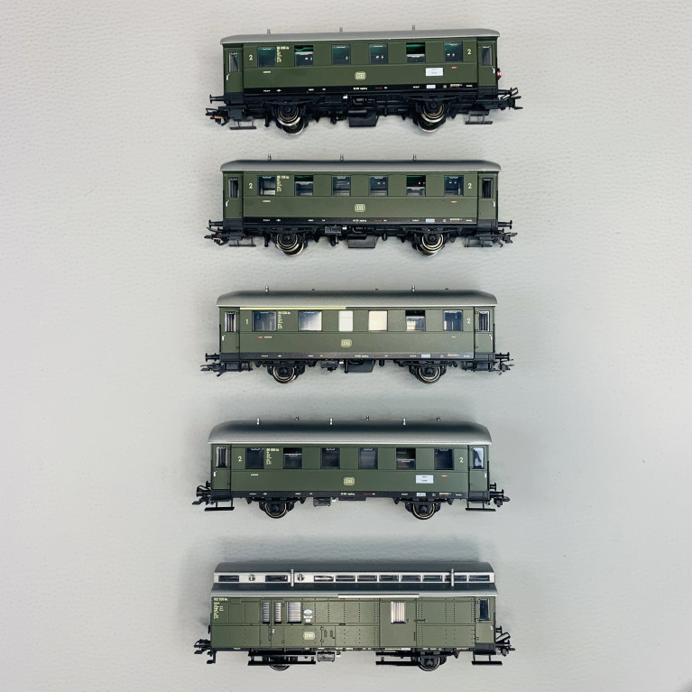 Coffret de 5 voitures voyageurs, DB, Ep III - MARKLIN 43353 - HO 1/87