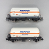 2 wagons citernes à gaz Zgkk, "Repsol Butano", RENFE, Ep IV - ELECTROTREN HE6066 - HO 1/87