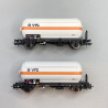 2 wagons citernes à gaz avec pare soleil, "VTG", DB, Ep V - RIVAROSSI HR6619 - HO 1/87