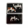 3 vaches Holstein dans un champ, noir et marron - VAN PETERGEM SCENARY HVPS217 - HO 1/87