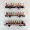 3 wagons à ranchers type R "Stuttgart", DRG, Ep II - ROCO 6600041 - HO 1/87